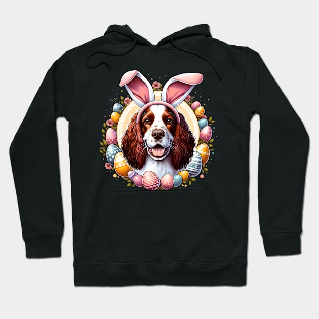 Sussex Spaniel Enjoys Easter with Bunny Ears Delight Hoodie by ArtRUs